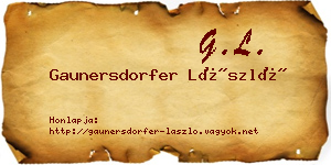 Gaunersdorfer László névjegykártya